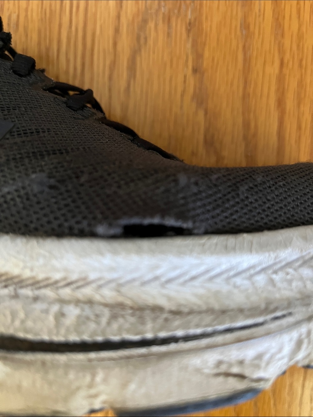 Hoka Black Sneakers with White Soles US 11 - Picture 8 of 8